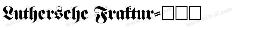 Luthersche Fraktur字体转换